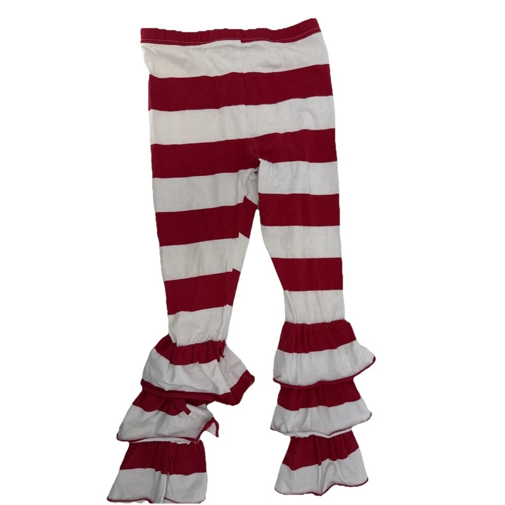 Sofia May‎ Red Striped Ruffle Pants Girls Size 3XL